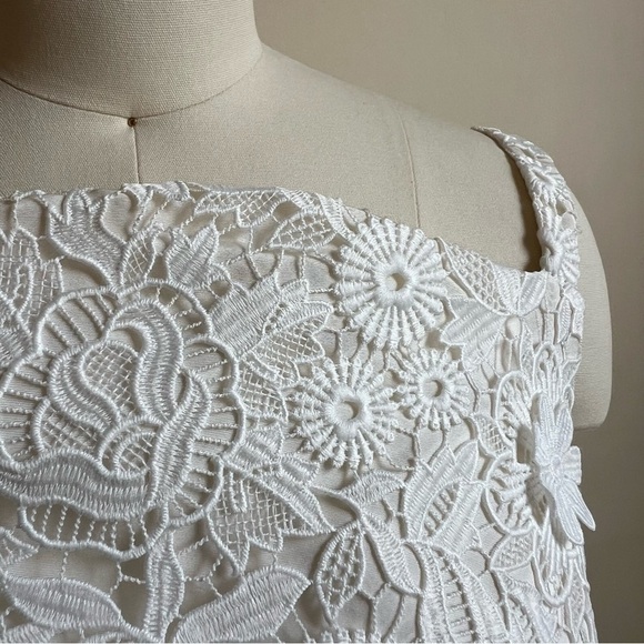 Carolina Herrera Square Neck Mini Dress in White - Picture 10 of 16